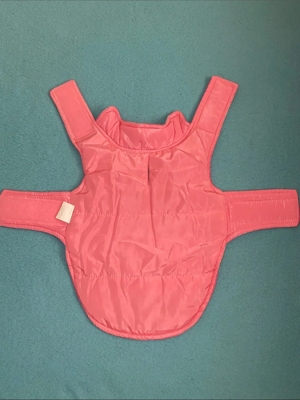 REVERSIBLE DOG COAT Vest harness pink plaid waterproof secure straps NEW size S